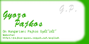 gyozo pajkos business card